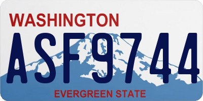 WA license plate ASF9744