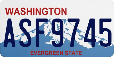 WA license plate ASF9745
