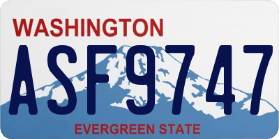 WA license plate ASF9747