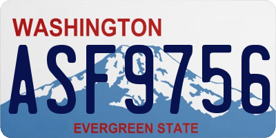 WA license plate ASF9756