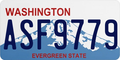 WA license plate ASF9779