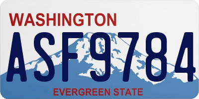 WA license plate ASF9784