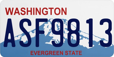 WA license plate ASF9813