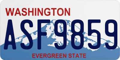 WA license plate ASF9859
