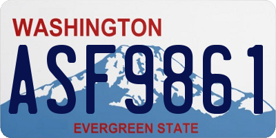 WA license plate ASF9861