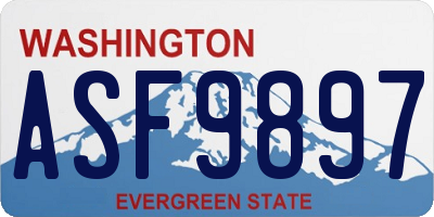 WA license plate ASF9897