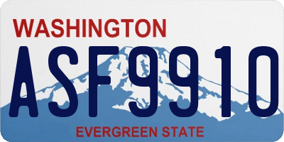 WA license plate ASF9910