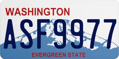 WA license plate ASF9977