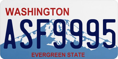 WA license plate ASF9995