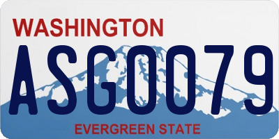 WA license plate ASG0079
