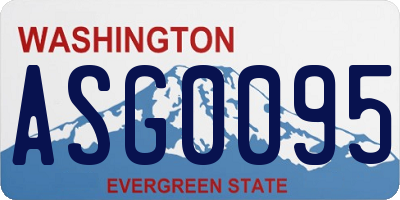 WA license plate ASG0095