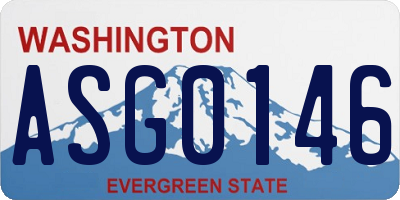 WA license plate ASG0146