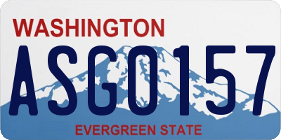 WA license plate ASG0157