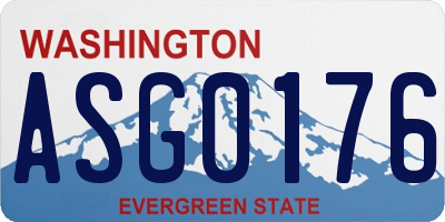 WA license plate ASG0176
