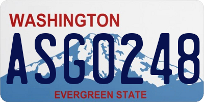 WA license plate ASG0248