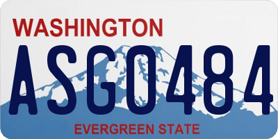 WA license plate ASG0484