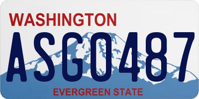WA license plate ASG0487