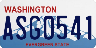WA license plate ASG0541
