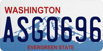 WA license plate ASG0696