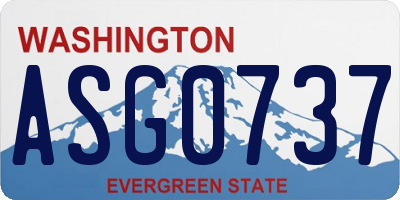 WA license plate ASG0737