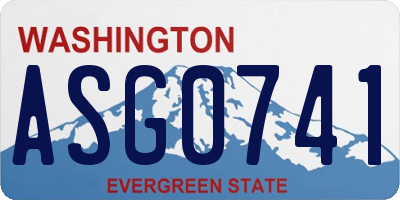 WA license plate ASG0741