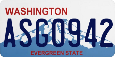 WA license plate ASG0942