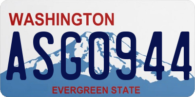 WA license plate ASG0944