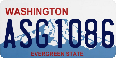 WA license plate ASG1086