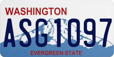 WA license plate ASG1097