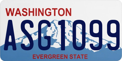 WA license plate ASG1099