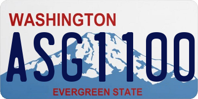 WA license plate ASG1100