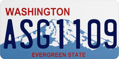 WA license plate ASG1109