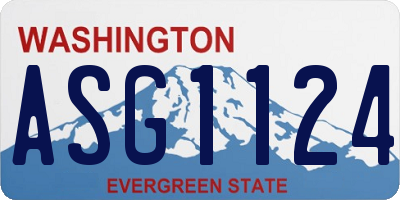WA license plate ASG1124