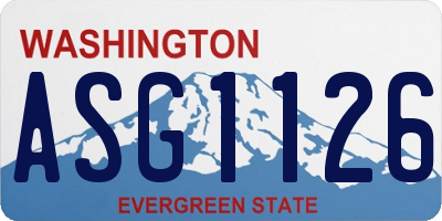 WA license plate ASG1126