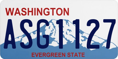 WA license plate ASG1127