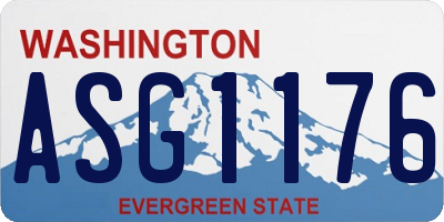 WA license plate ASG1176