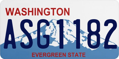 WA license plate ASG1182