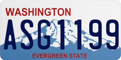 WA license plate ASG1199