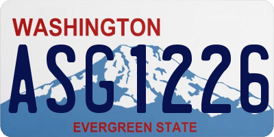 WA license plate ASG1226