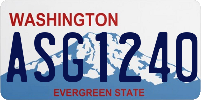 WA license plate ASG1240