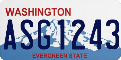WA license plate ASG1243