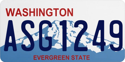 WA license plate ASG1249
