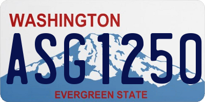 WA license plate ASG1250