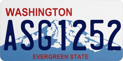 WA license plate ASG1252