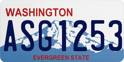 WA license plate ASG1253