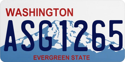 WA license plate ASG1265
