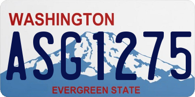 WA license plate ASG1275