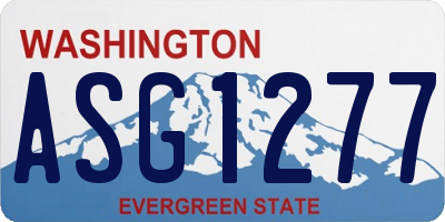 WA license plate ASG1277