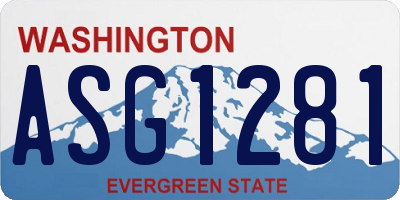 WA license plate ASG1281