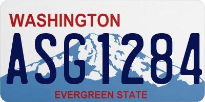 WA license plate ASG1284